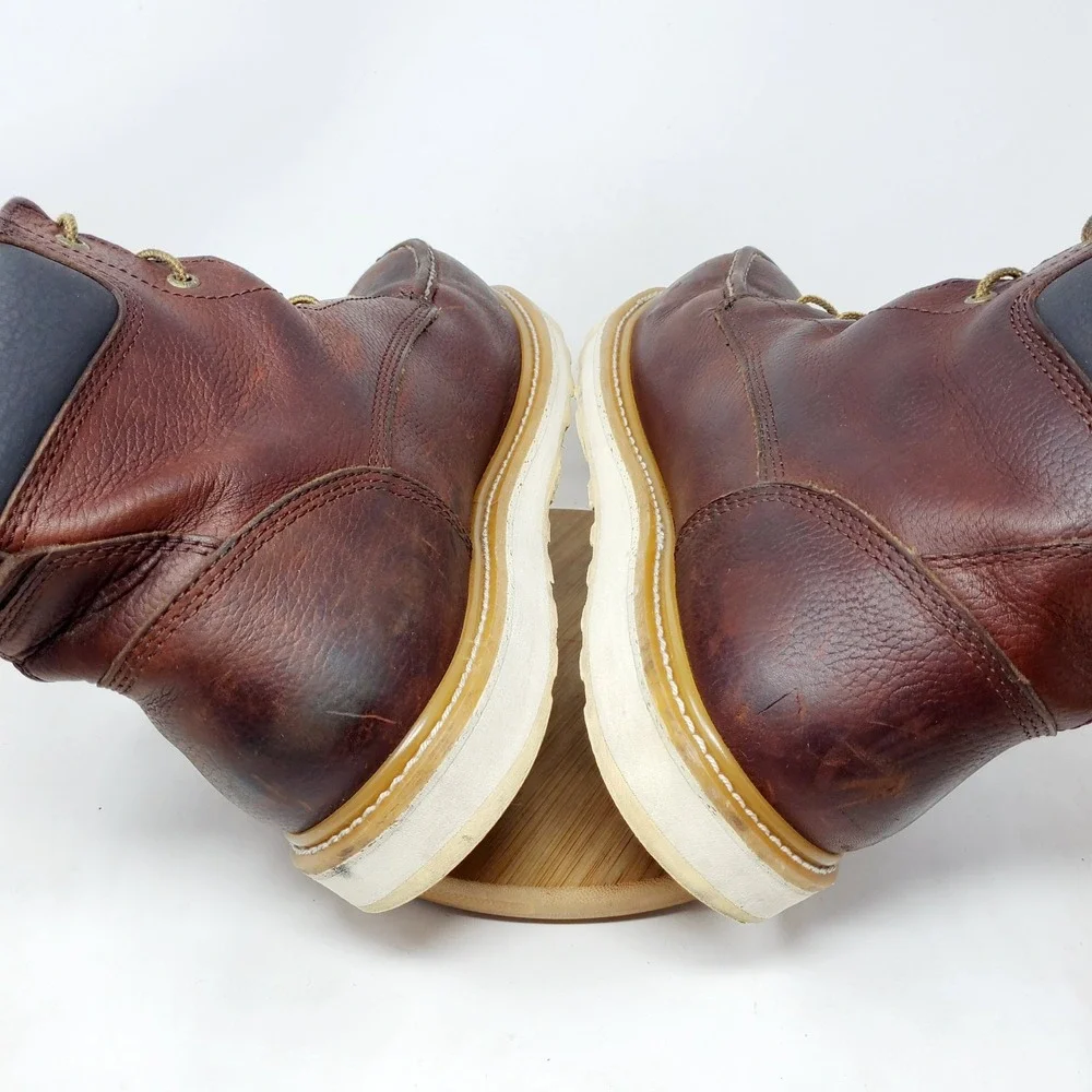 Red Wing Irish Setter Boots Mens 13 E2 WIDE Ashby Leather Safety Moc Toe Work